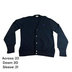 XL Izod Badge Cardigan Made USA Vintage VTG Mens Grandpa Golf Sweater